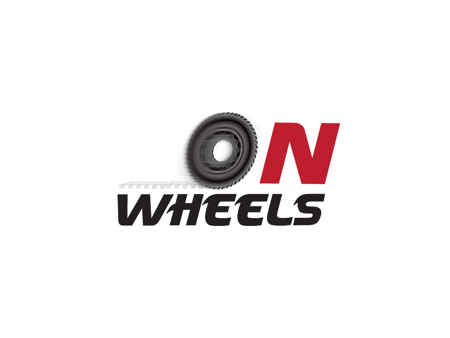 on wheels t-shirt logo design