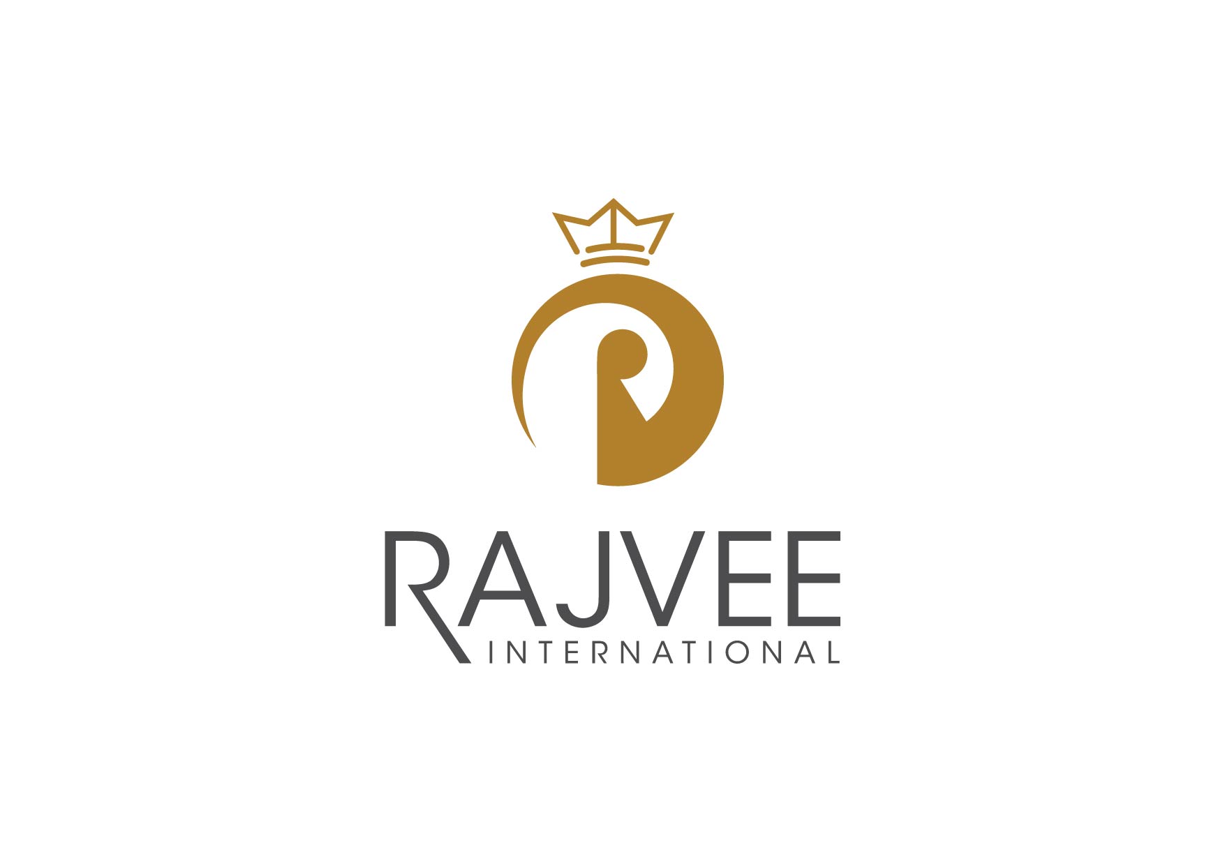 Rajvee International Crown Logo