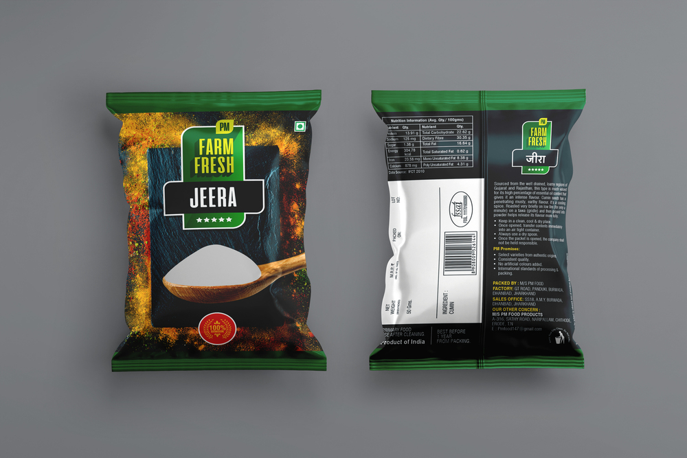 Farm Fresh Jeera Packaging Design