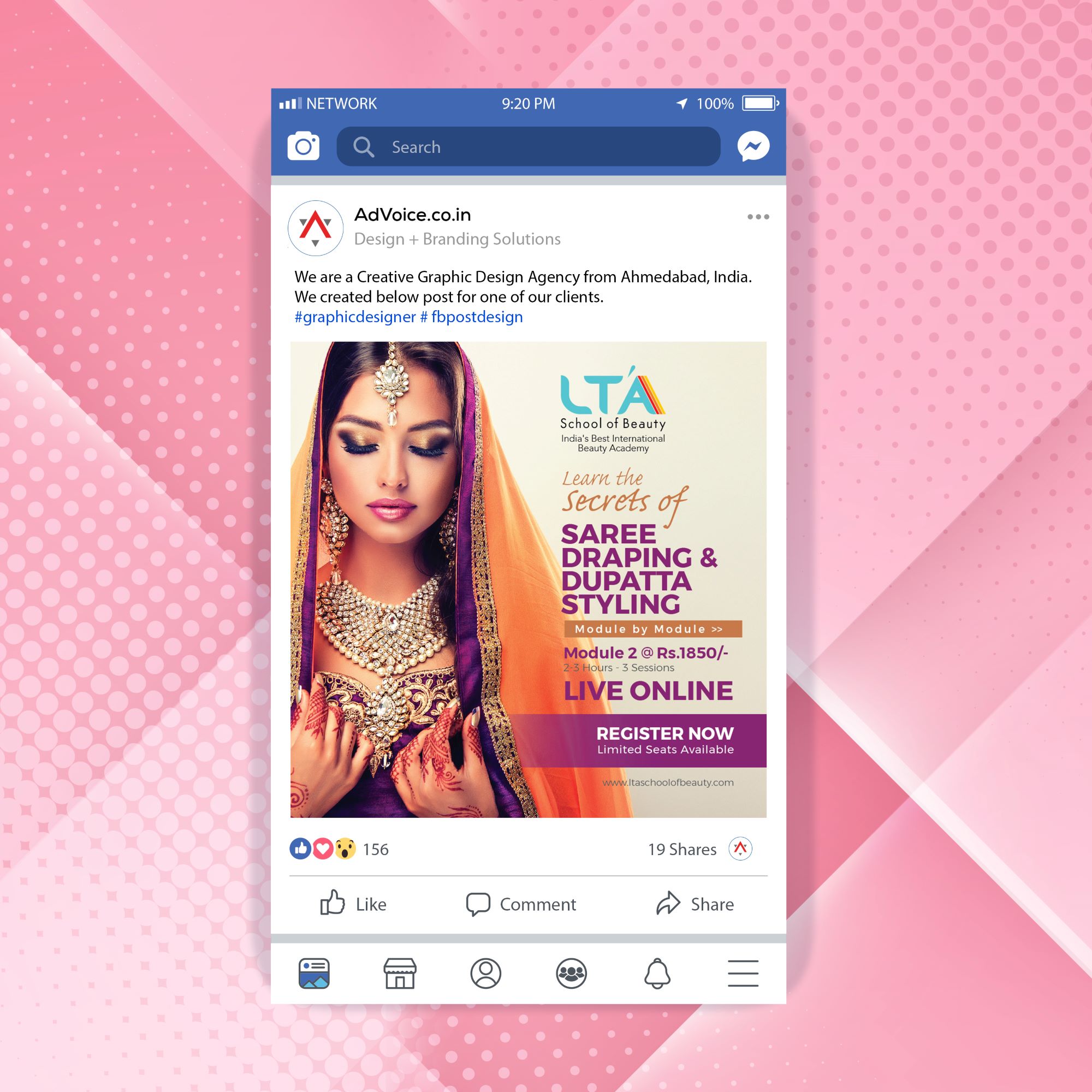 LTA - Beauty Academy Social Media Post Design