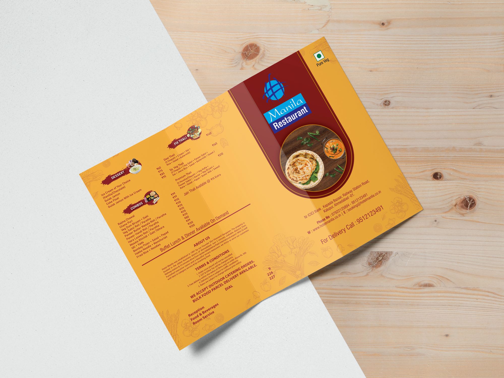 Trifold Menu Design 01