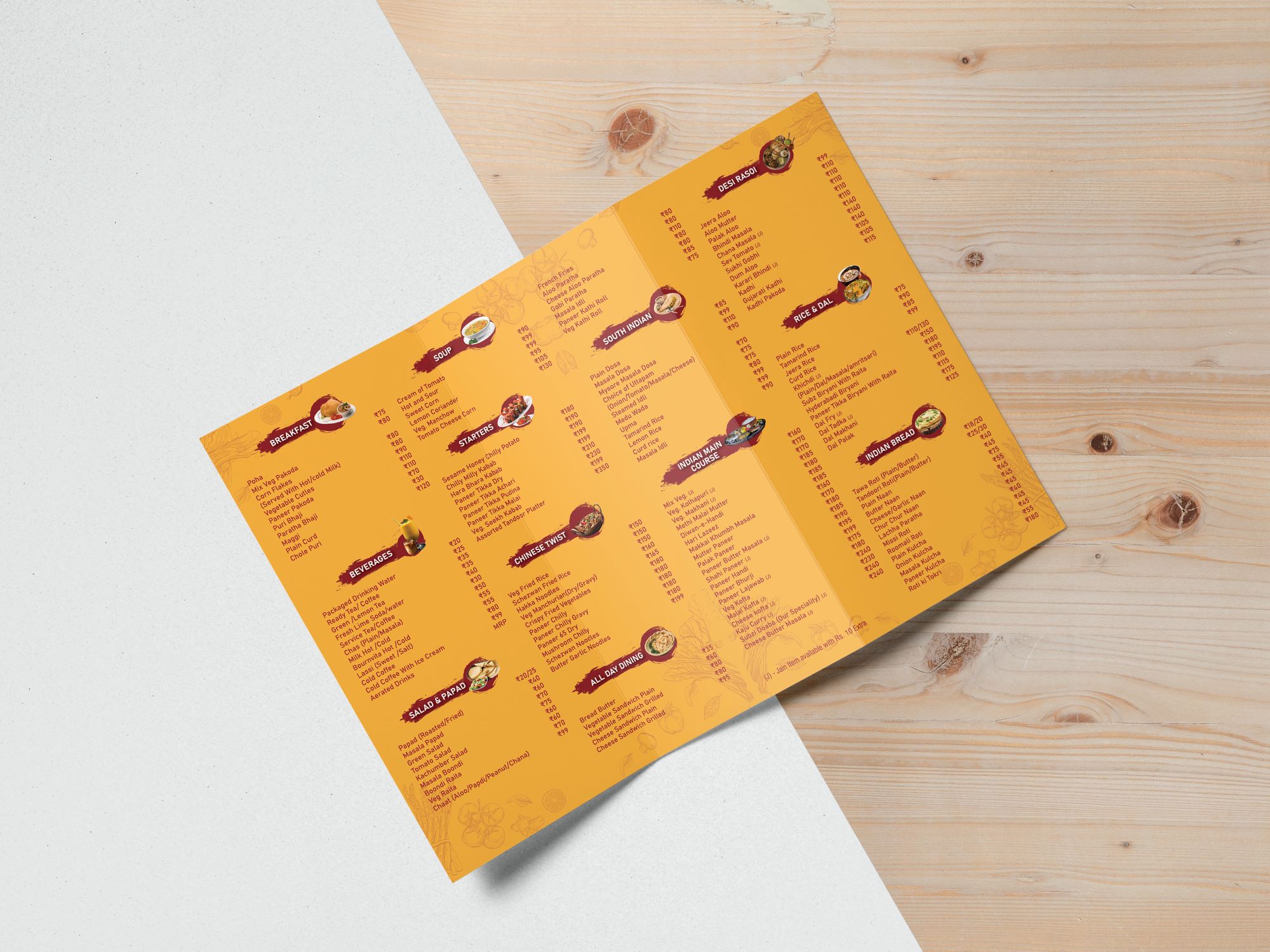 Trifold Menu Design 02