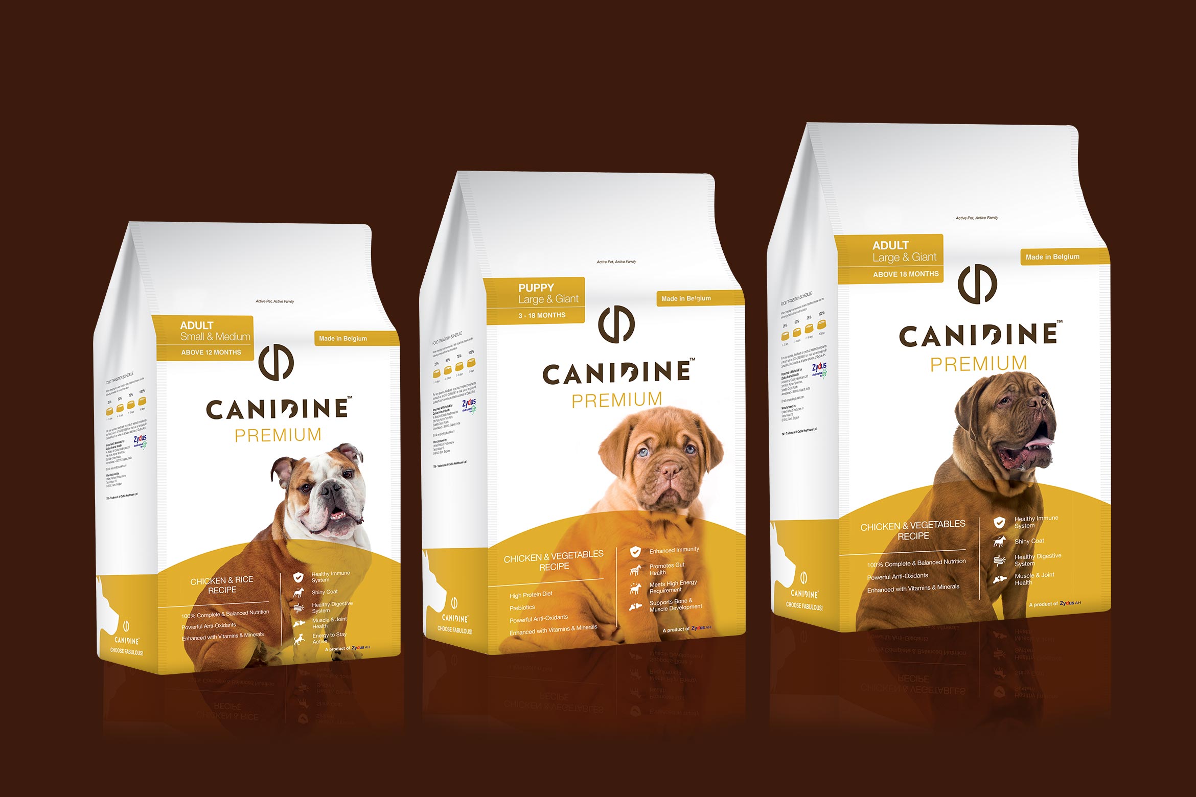 Canidine Premium - Dog Food Packaging Design